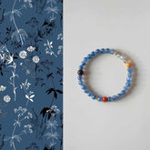 Wuyin | Multi-Gemstone Bracelet with Kyanite, Amber, Agarwood & Southern Red Agate – Connection & Calm